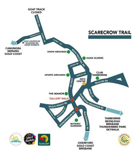 Trailmap Scarecrow Festival On Tamborine Mountain