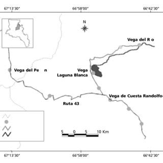 Mapa Del Rea De Estudio Se Indican Los Sitios De Vega Muestreados En