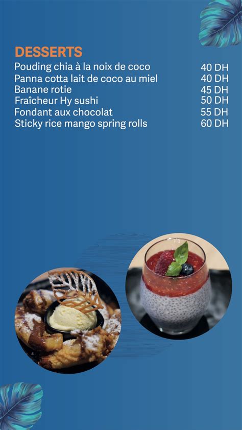 MENU Hy Sushi Marrakech Guéliz 2025 Les meilleurs Restaurants à