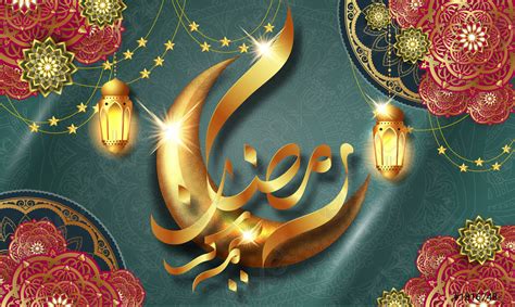 Ramadan Kareem Arabic Calligraphy Greeting Card Design Islamic With