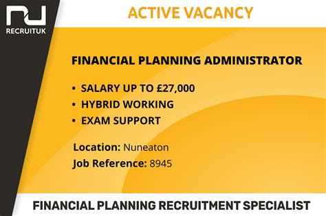 Financial Planning Administrator In Nuneaton To Join A Financial Planning Firm