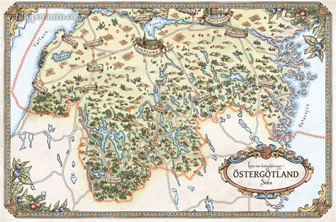 Folk art in Östergötland - Filippo Vanzo | Illustrator & Cartographer