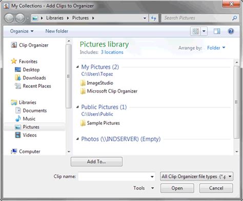 Adding Clip Media to the Clip Organizer in PowerPoint 2010 for Windows