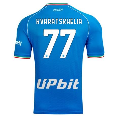 Kvaratskhelia SSC Napoli 23/24 Home Match Jersey - SoccerArmor