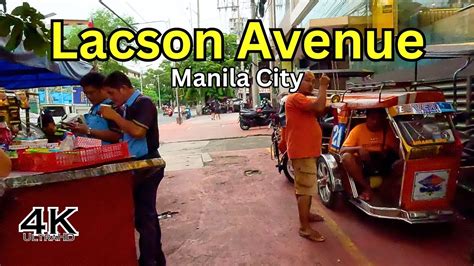 Manila City Walk Tour Along Lacson Ave Nice Sidewalk Nobody Walking