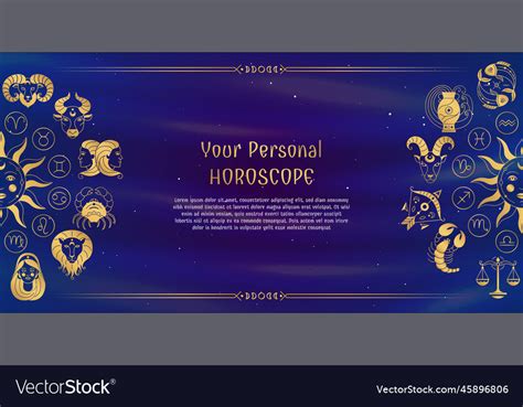 Your Personal Horoscope Prediction Horizontal Vector Image