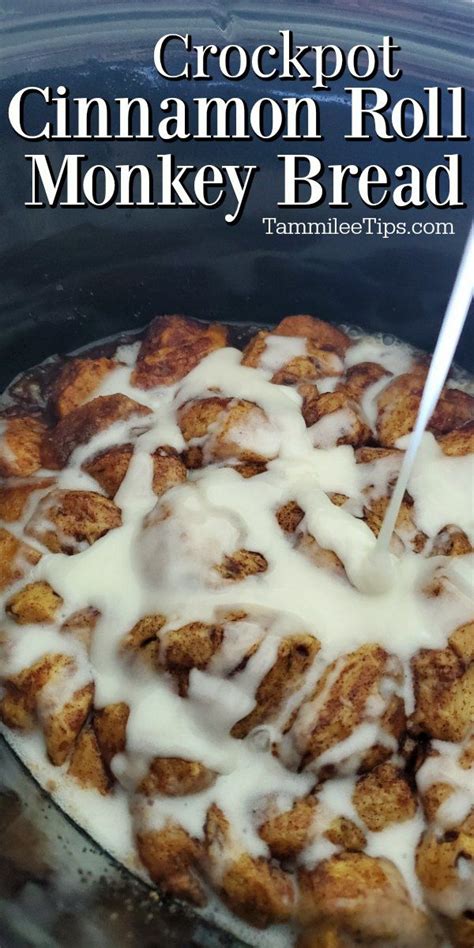 Cinnamon Roll Monkey Bread Crockpot Recipe Cinnamon Roll Monkey Bread