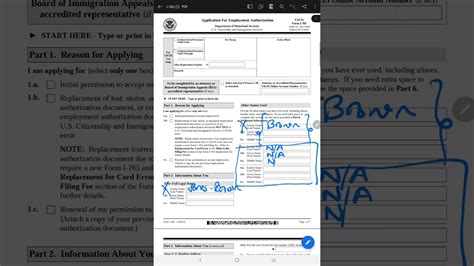 How To Fill Out Form I 765 Application For Employment Authorization Youtube