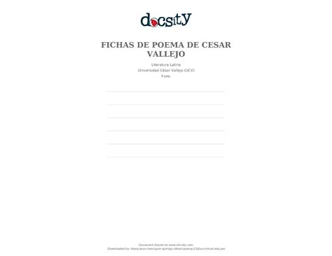 Docsity Fichas De Poema De Cesar Vallejo Fichas De Poema De Cesar