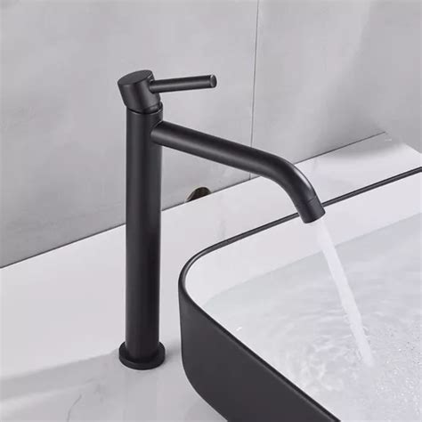 Llave Grifo Monomando Lavabo Ovalin Ba O Negro Mate Gami En Venta En