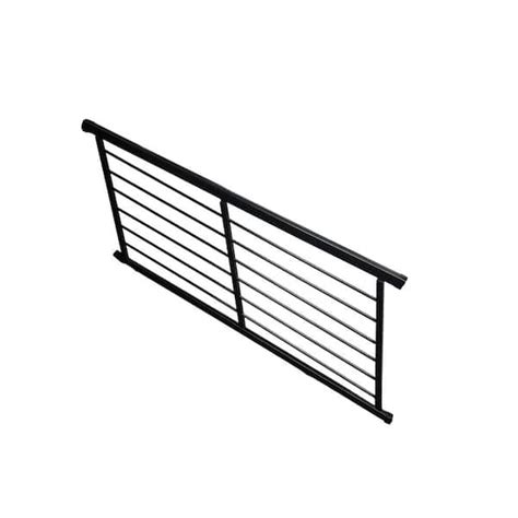 Reviews For Weatherables Georgetown 36 In H X 96 In W Textured Black Aluminum Rod Stair