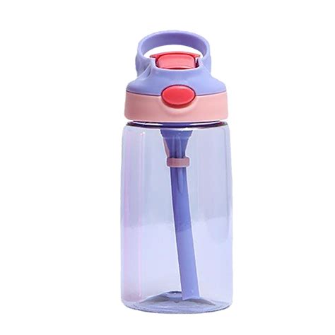 Ozmmyan 480ml Kids Water Bottle With Straw Lid And Handle Easy Use For ...