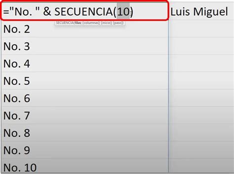 Listas Numeradas De Forma Autom Tica En Excel