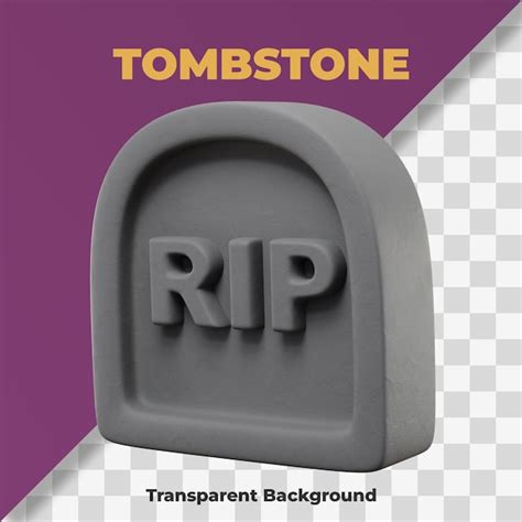 Premium Psd 3d Tombstone Icon Halloween Illustration