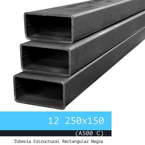 Tubería Estructural Rectangular Negra 12 m 250150 A500 C Aceros