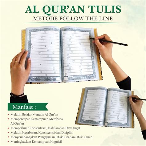 Al Quran Tulis Metode Follow The Line B Size Complete Juz Seperate