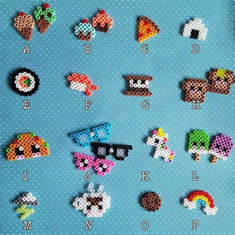 Kawaii Cute Tiny Miniature Food Unicorn Nerdy Rainbow Perler Etsy Perler Beads Designs