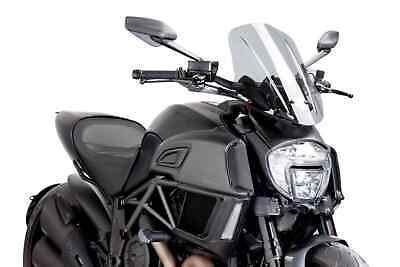 PUIG Pare Brise Naked N G Touring Réglable Ducati Diavel 14 18 Fumée