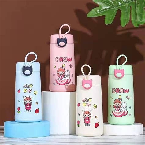 Jual Botol Minum Anak Karakter Girls Cewek Lucu Botol Kaca Tumbler