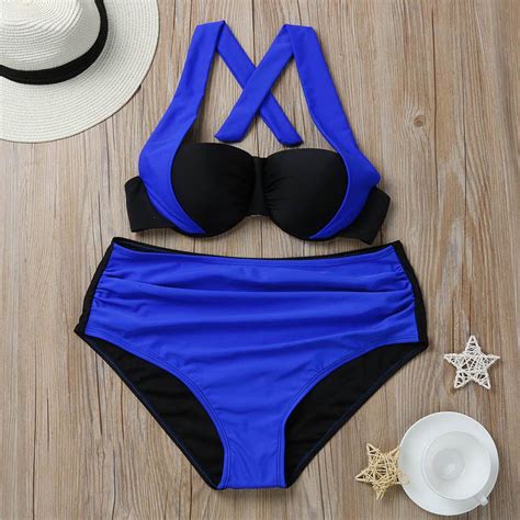 Buy Womens High Waist Padded Push Up Bikini Set Swimsuit Bathing Suit