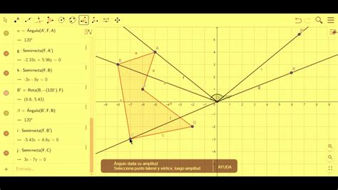 Rotación de figuras con GeoGebra Matemática Fácil Oscar Muñoz