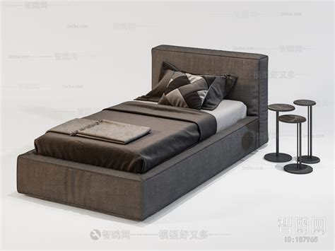 Modern Single Bed 3d Model Download Model Id 166397814 1miba