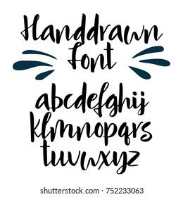 Handwritten Calligraphy Font Vector Alphabet Hand Stock Vector Royalty