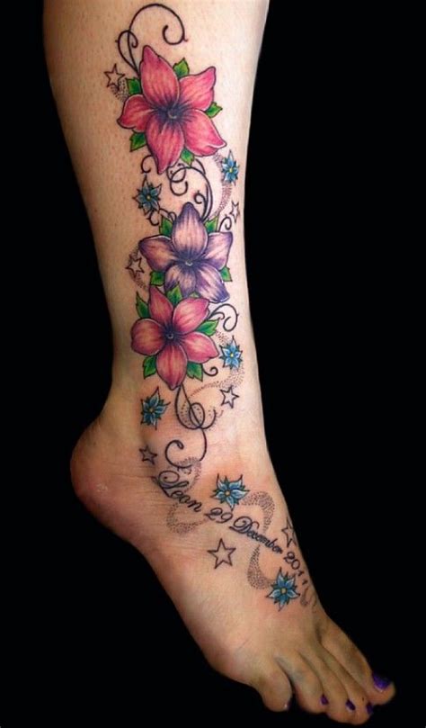 50 Beautiful Floral Tattoos Designs And Ideas For Boy And Girls