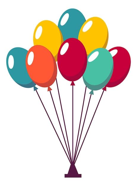 Premium Vector | Bunch of balloons child party symbol celebration sign