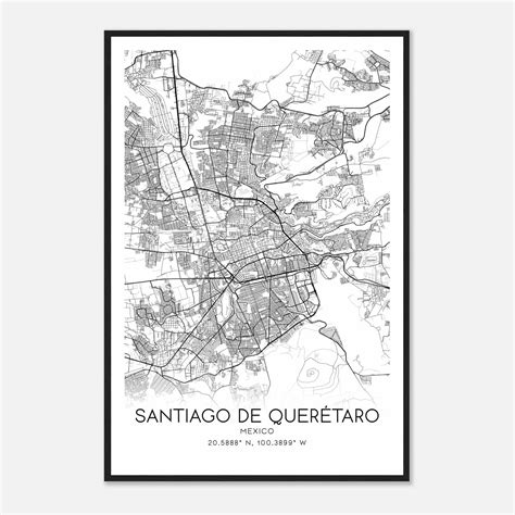 Santiago de Queretaro - Custom Maps & Posters