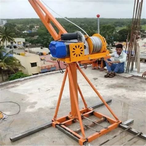 Yellow Electric Monkey Lift Crane Span M Capacity Ton At Rs