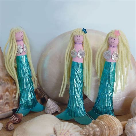 Ideas Hobbycraft Blog Peg Dolls Mermaid Dolls Mermaid Crafts