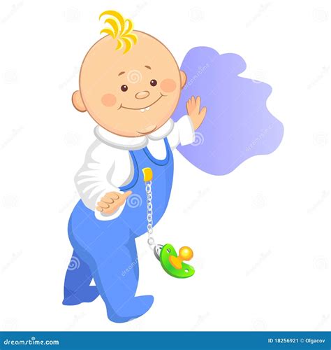 Vector Baby Learns To Walk Stock Vector Illustration Of Baby 18256921