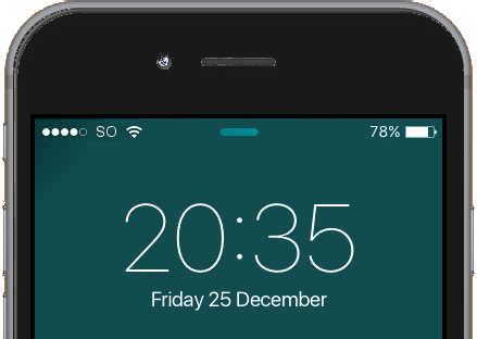 iphone clock display on lock screen - Reid Cardona