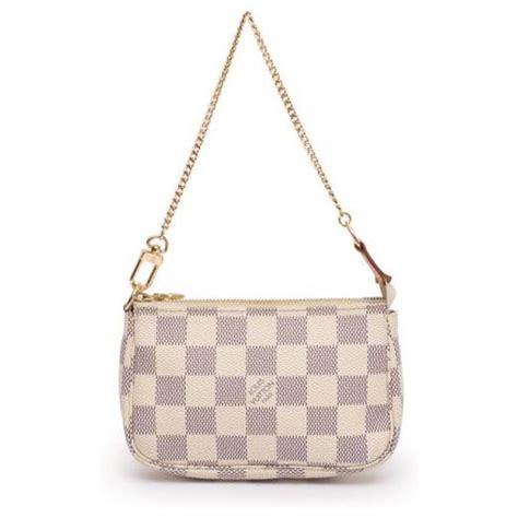 Louis Vuitton Mini Pochette Accessoires Damier Azur Cream Cloth Ref