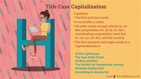 Words To Capitalize In Titles And Headings Editors Manual