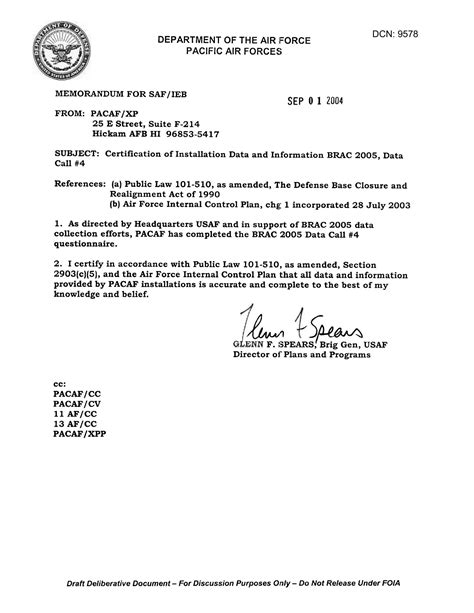 Certification Letter Data Call 4 Dtd 1 Sep 04 Unt Digital Library