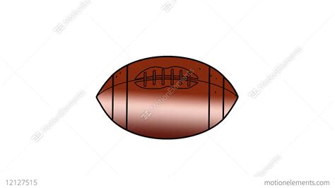 American Football Ball Spin Color 2D Animation Stock Animation | 12127515