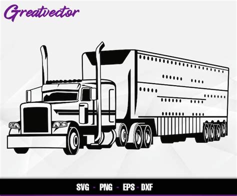 Viehtransporter L EPS SVG PNG Dxf L Vector Art Etsy Schweiz