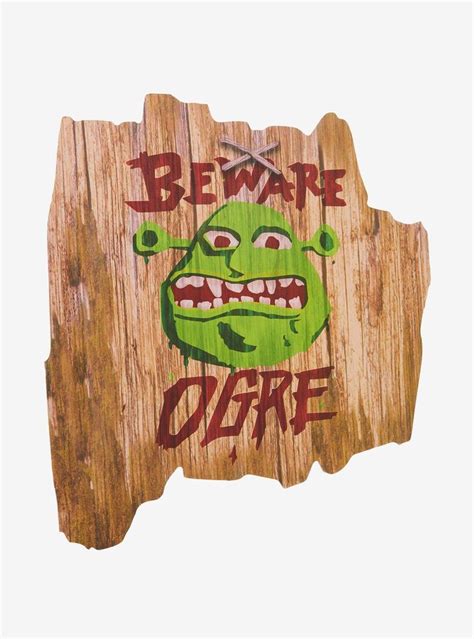 Shrek Beware Ogre Wall Hanging Hot Topic Ogre Shrek Shrek Character