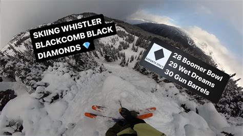 Skiing Whistler Blackcomb Black Diamonds Via Pov Boomer Bowl Wet