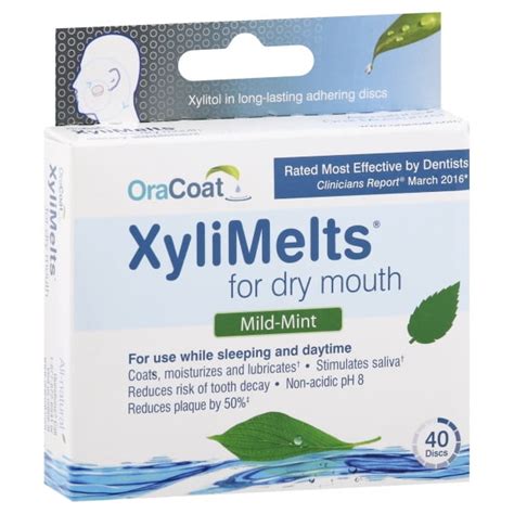 Oracoat Xlyimelts Dry Mouth Adhering Discs 40 Ct