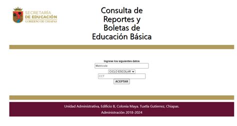 Calificaciones Chiapas Consulta Y Descarga De Boletas De