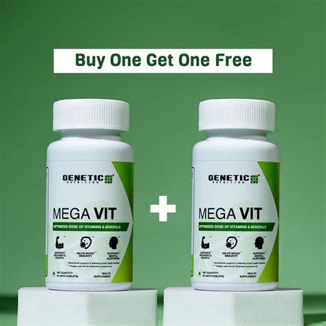 Mega Vit Multivitamin Supplement Tablets for Daily Nutrients – Genetic ...