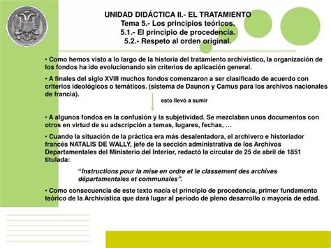 PPT UNIDAD DIDÁCTICA II EL TRATAMIENTO Tema 5 Los principios