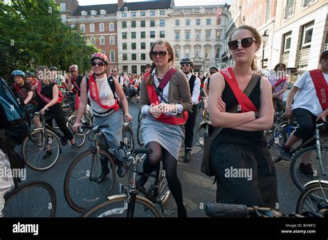 Climate Rush Suffragettes At Start Of Westminster Pedal Power Bike Rush Against Coal Fired