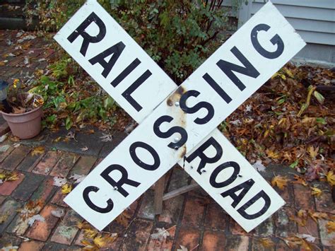 Vintage Railroad Crossing Sign.