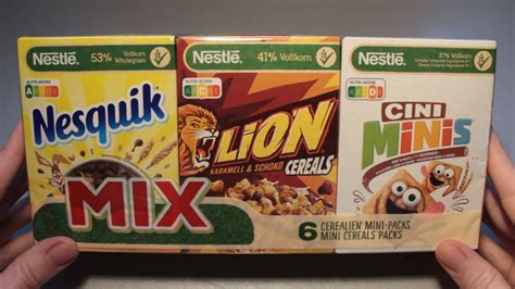 Nesquik Lion Cereals Cini Minis Review YouTube