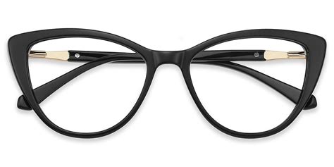 Women Glasses Medium Ac86290 Black Acetate Cat Eye Frame Firmoo Uk