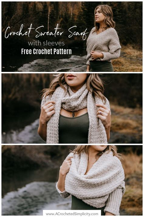 Easy Crochet Sweater Scarf Crochet Sweater Free Crochet Sweater One